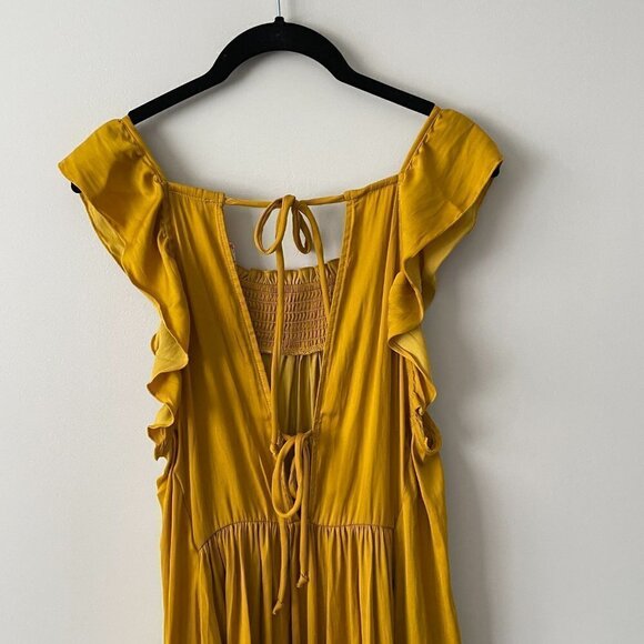Free People Want Your Love Minidress Yellow XS NWT - Picture 3 of 9